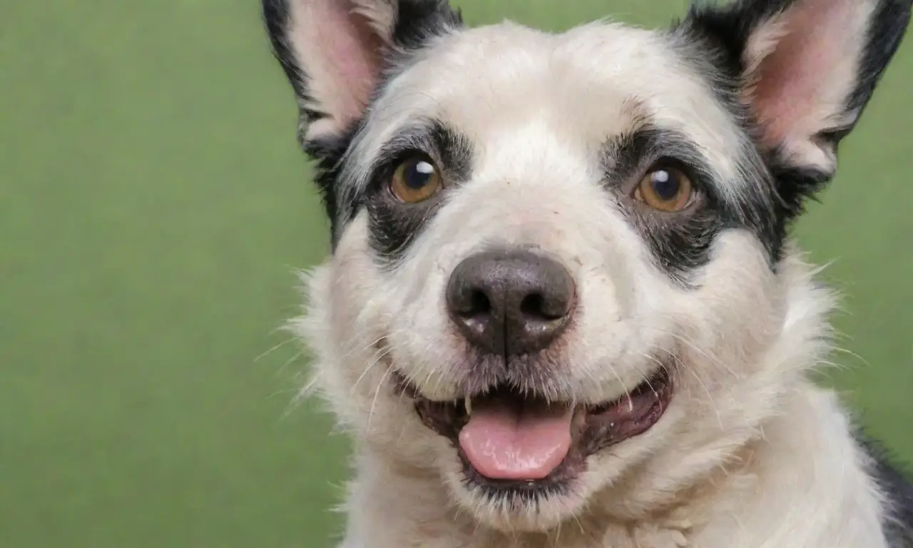 Un perro de pelaje desaliñado muestra su expresión juguetona bajo la luz del sol