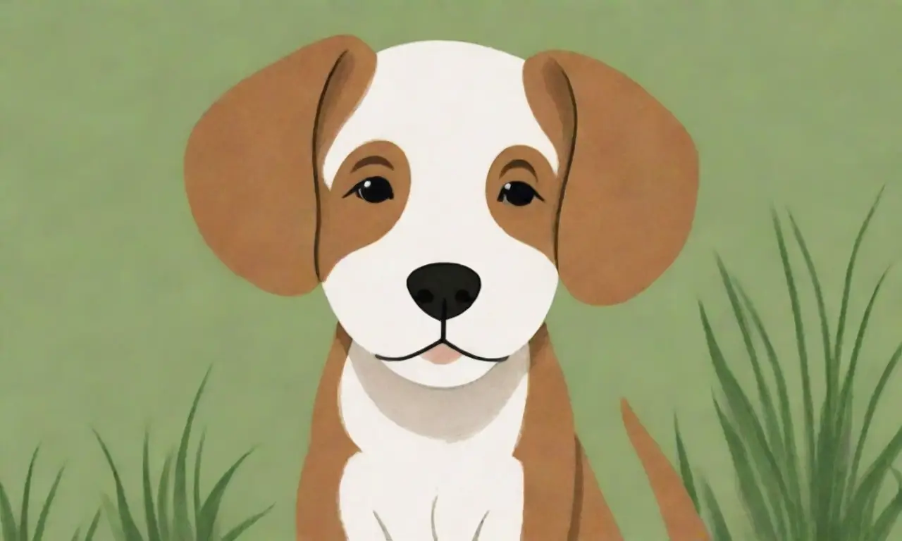 Un dibujo detallado de un perro en un entorno acogedor y armonioso